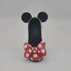 Minnie Mouse High Heel Shoe Ornament Christmas Disney Parks Red - Authentic